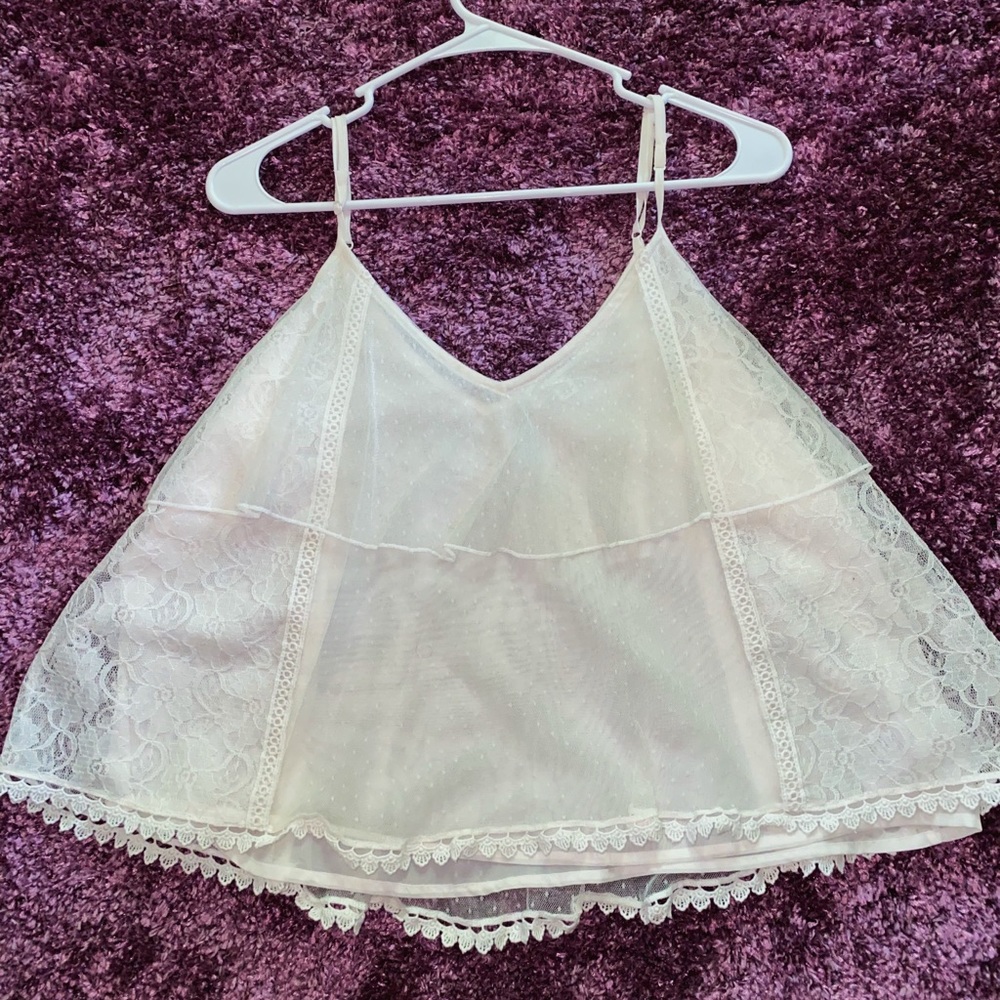 American Eagle White spaghetti strap top